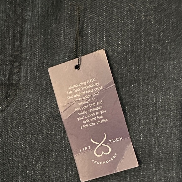 578. NWT. NYDJ Women's High Rise Jeans with Lyft tuck technology- Dark Blue - Picture 2 of 12